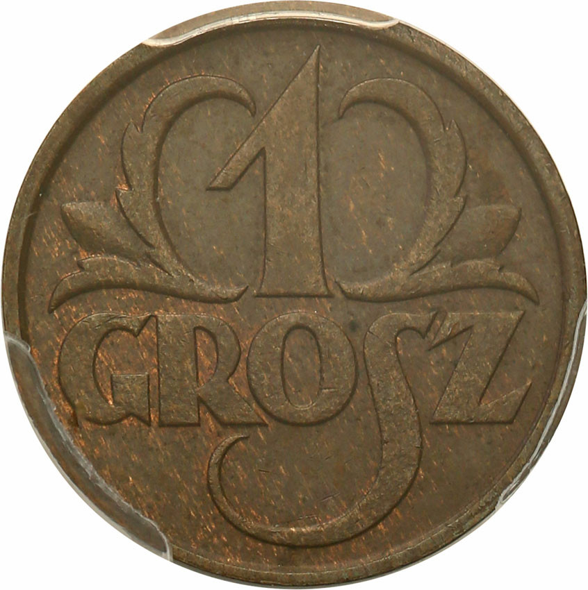 Polska II RP 1 grosz 1928 PCGS MS63 BN